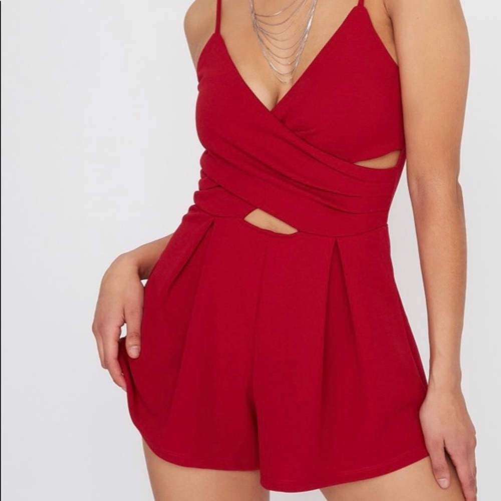Revamped V-neck Cut Out Romper